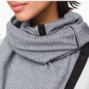 Lululemon vinyasa ghost herringbone scarf gray NEW